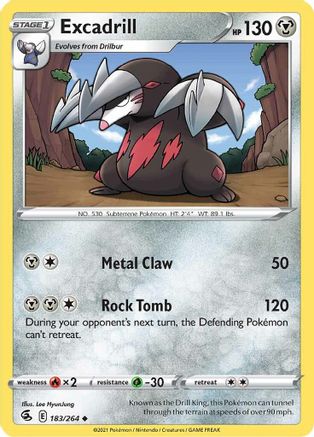 Excadrill (183/264) [SWSH08 Fusion Strike] Reverse Holofoil - Uncommon