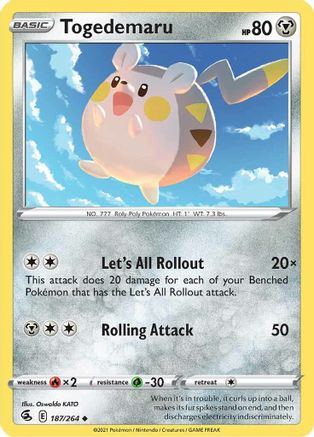Togedemaru (187/264) [SWSH08 Fusion Strike] - Uncommon