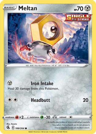 Meltan (188/264) [SWSH08 Fusion Strike] Reverse Holofoil - Common
