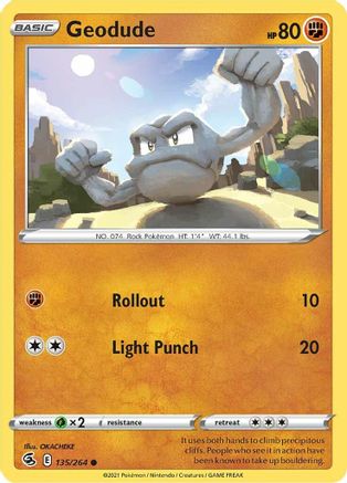 Geodude (135/264) [SWSH08 Fusion Strike] - Common