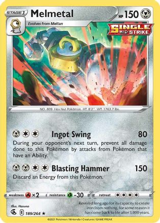 Melmetal (189/264) [SWSH08 Fusion Strike] Holofoil - Holo Rare
