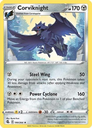 Corviknight (190/264) [SWSH08 Fusion Strike] - Rare