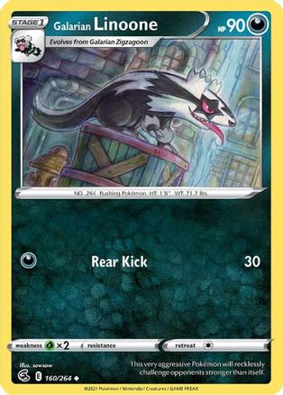 Galarian Linoone (160/264) [SWSH08 Fusion Strike] - Uncommon