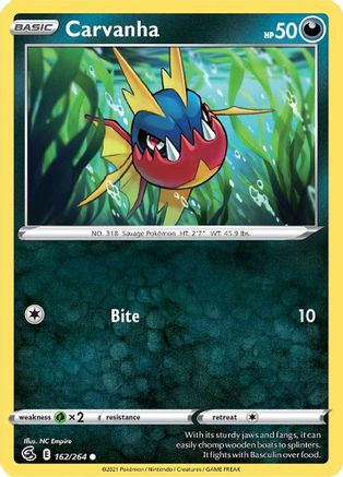 Carvanha (162/264) [SWSH08 Fusion Strike] - Common