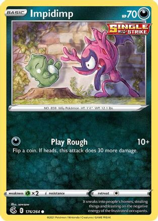 Impidimp (176/264) [SWSH08 Fusion Strike] Reverse Holofoil - Common