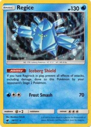 Regice (Cosmos Holo) (028/111) [SM Promos] Holofoil - Promo