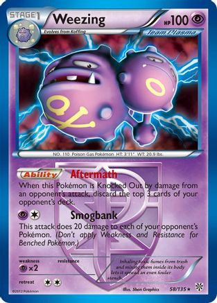 Weezing (Team Plasma) (058/135) [Deck Exclusives] - Rare