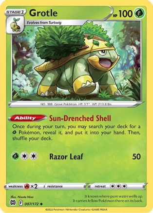 Grotle (007/172) [SWSH09 Brilliant Stars] Reverse Holofoil - Uncommon
