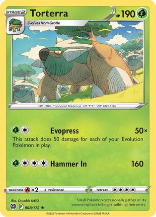 Torterra (008/172) [SWSH09 Brilliant Stars] Holofoil - Holo Rare