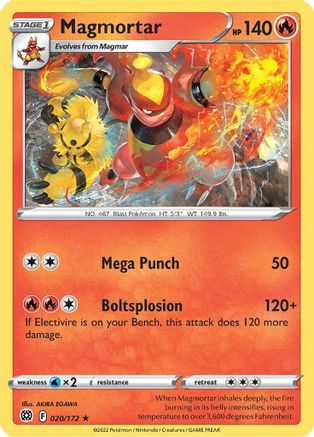 Magmortar (020/172) [SWSH09 Brilliant Stars] - Rare