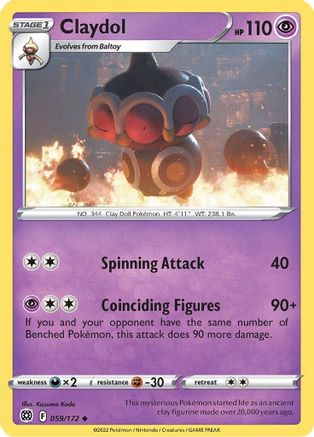 Claydol (059/172) [SWSH09 Brilliant Stars] Reverse Holofoil - Uncommon