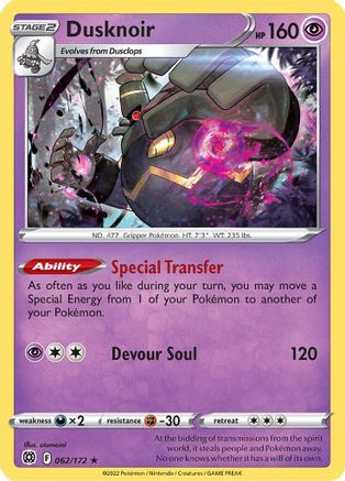 Dusknoir (062/172) [SWSH09 Brilliant Stars] Holofoil - Holo Rare