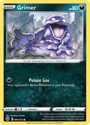 Grimer (084/172) [SWSH09 Brilliant Stars] Reverse Holofoil - Common