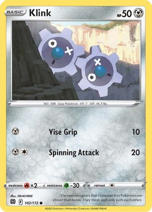 Klink (102/172) [SWSH09 Brilliant Stars] Reverse Holofoil - Common