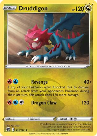 Druddigon (113/172) [SWSH09 Brilliant Stars] Reverse Holofoil - Rare