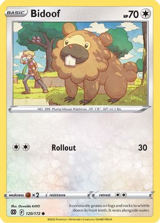 Bidoof (120/172) [SWSH09 Brilliant Stars] Reverse Holofoil - Common