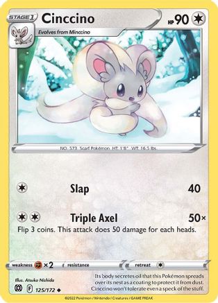 Cinccino (125/172) [SWSH09 Brilliant Stars] Reverse Holofoil - Uncommon