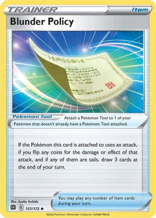 Blunder Policy (131/172) [SWSH09 Brilliant Stars] Reverse Holofoil - Uncommon