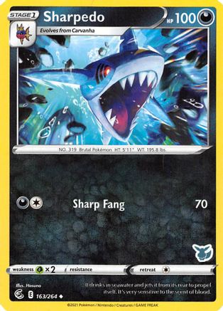 Sharpedo (Eevee Stamped) (163/264) [Battle Academy 2022] - Promo