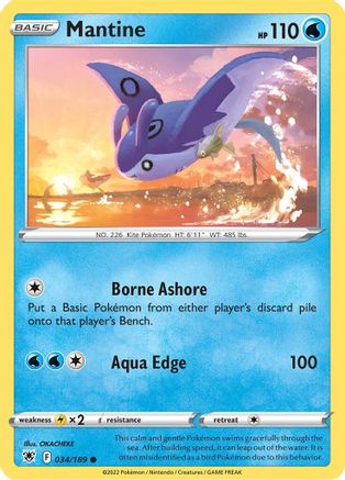 Mantine (034/189) [SWSH10 Astral Radiance] Reverse Holofoil - Common