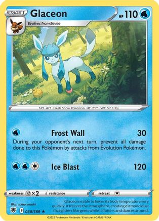 Glaceon (038/189) [SWSH10 Astral Radiance] Reverse Holofoil - Rare