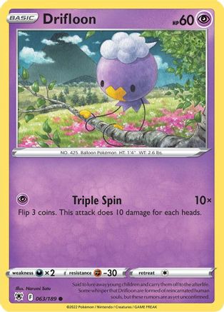 Drifloon (063/189) [SWSH10 Astral Radiance] Reverse Holofoil - Common