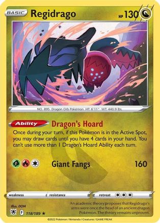 Regidrago (118/189) [SWSH10 Astral Radiance] Reverse Holofoil - Rare