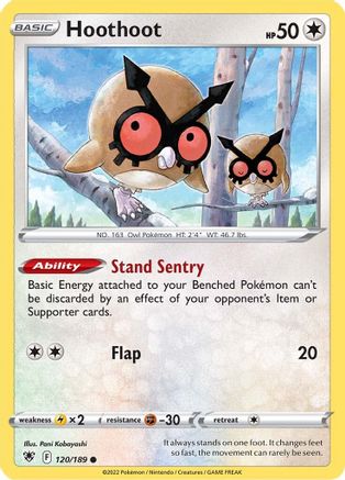 Hoothoot (120/189) [SWSH10 Astral Radiance] Reverse Holofoil - Common
