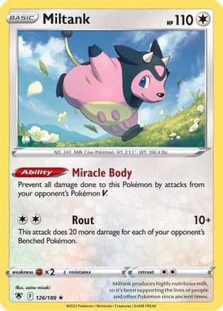 Miltank (126/189) [SWSH10 Astral Radiance] Holofoil - Holo Rare