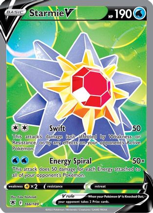 Starmie V (Full Art) (166/189) [SWSH10 Astral Radiance] Holofoil - Ultra Rare