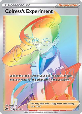 Colress's Experiment (Secret) (205/196) [SWSH11 Lost Origin] Holofoil - Secret Rare