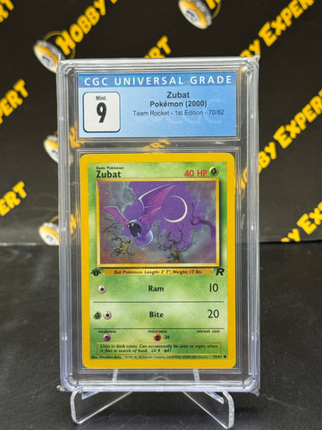 Zubat #70 - Team Rocket 1st Edition - CGC 9