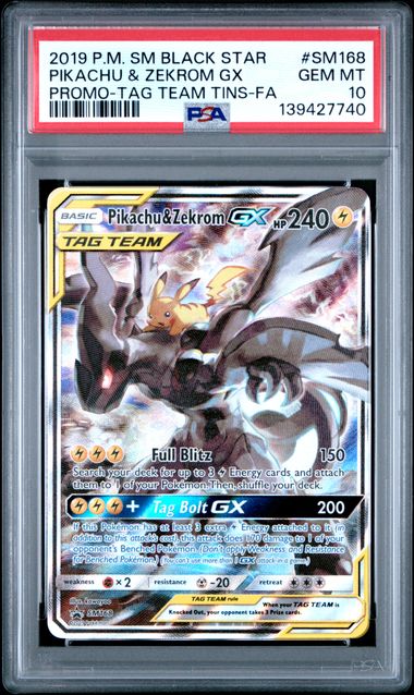 Pikachu & Zekrom GX - Pokemon Promo - PSA 10