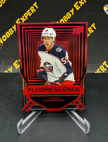 Yegor Chinakov Red Fluorescence - Columbus Blue Jackets #FL-9