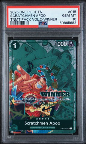 Scratchmen Apoo #EB01-015 - Tournament Pack Vol.2 Winner - PSA 10