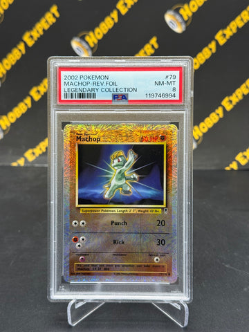 Machop #79 - Legendary Collection Reverse Holo - PSA 8