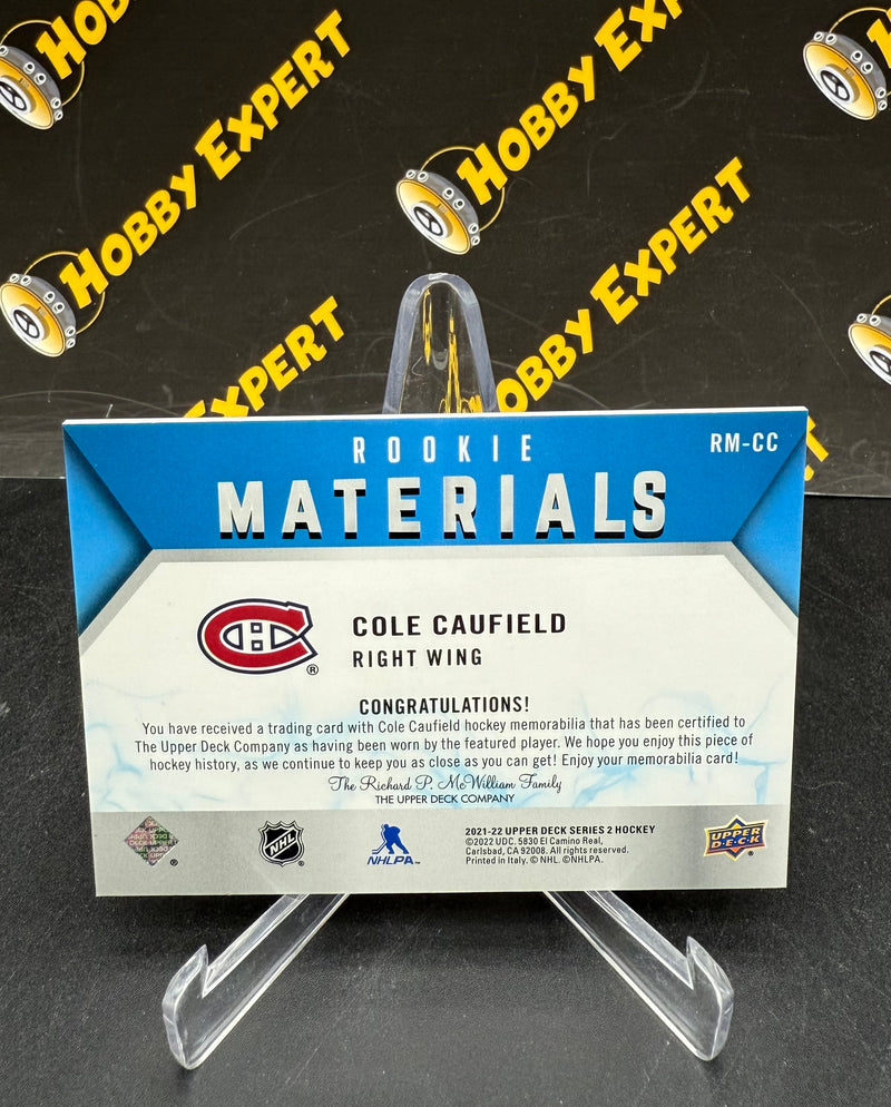 Cole Caufield Rookie Materials Blue Patch - Montreal Canadiens