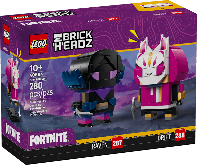 Drift & Raven Figures - Lego BrickHeadz (40884) - NEW