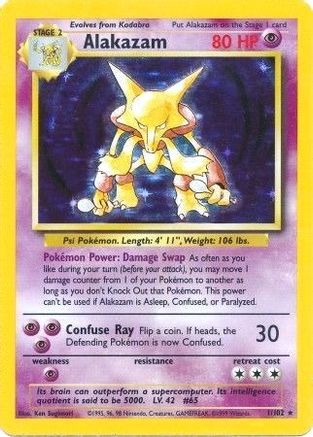 Alakazam (001/102) [Base Set] 1st Edition Holofoil - Holo Rare