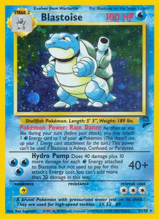 Blastoise (002/130) [Base Set 2] Holofoil - Holo Rare