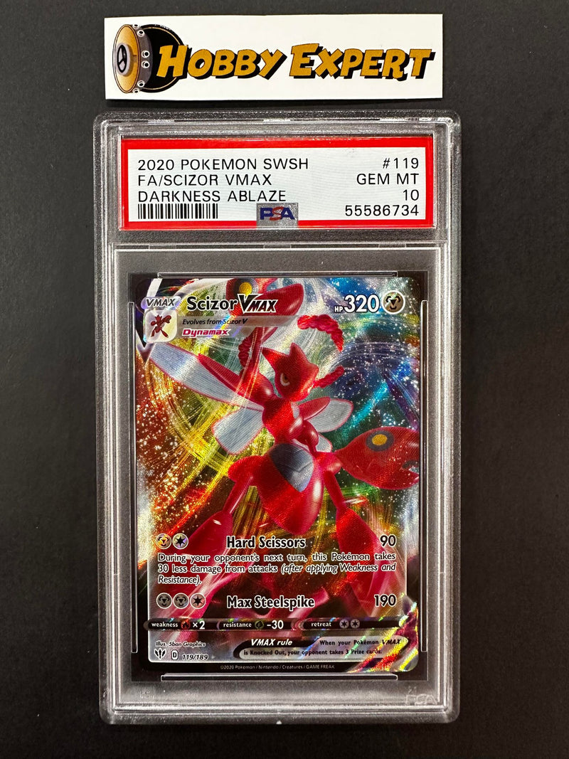 scizor vmax pokemon card value FA / Scizor VMax #119 - Darkness Ablaze