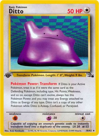 Ditto (018/62) [Fossil] 1st Edition - Rare