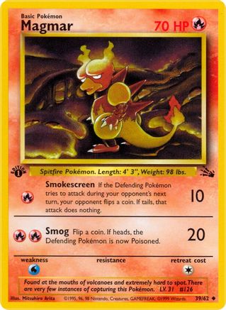 Magmar (039/62) [Fossil] 1st Edition - Uncommon