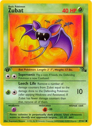 Zubat (057/62) [Fossil] 1st Edition - Common