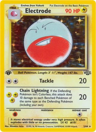Electrode (002/64) [Jungle] 1st Edition Holofoil - Holo Rare