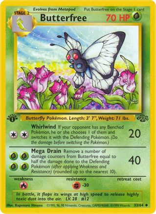 Butterfree (033/64) [Jungle] 1st Edition - Uncommon