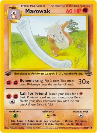 Marowak (039/64) [Jungle] 1st Edition - Uncommon