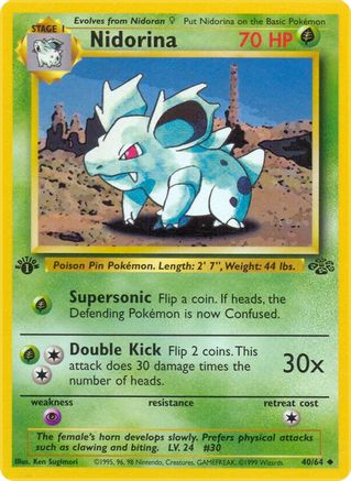 Nidorina (040/64) [Jungle] 1st Edition - Uncommon