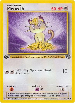 Meowth (056/64) [Jungle] 1st Edition - Common