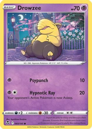Drowzee (060/195) [SWSH12 Silver Tempest] Reverse Holofoil - Common